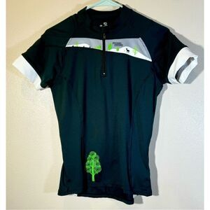 Pearl Izumi For Women Black & White Cycling Jersey Top With Side Pockets Medium